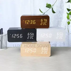Bamboo Wireless Charger and Alarm Clock