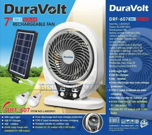 3in1 Solar Rechargeable Fan/Pack