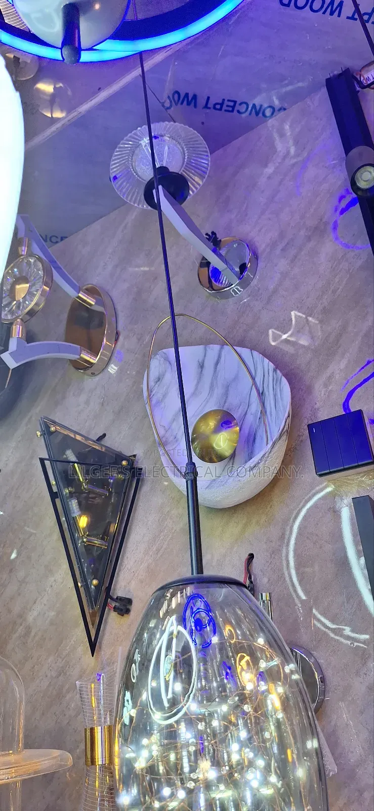 Luxury Spherical Shape Glass Pendant Drop Light