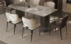 Luxury Marble Top 6-Seater Dining Set – Timeless Elegance