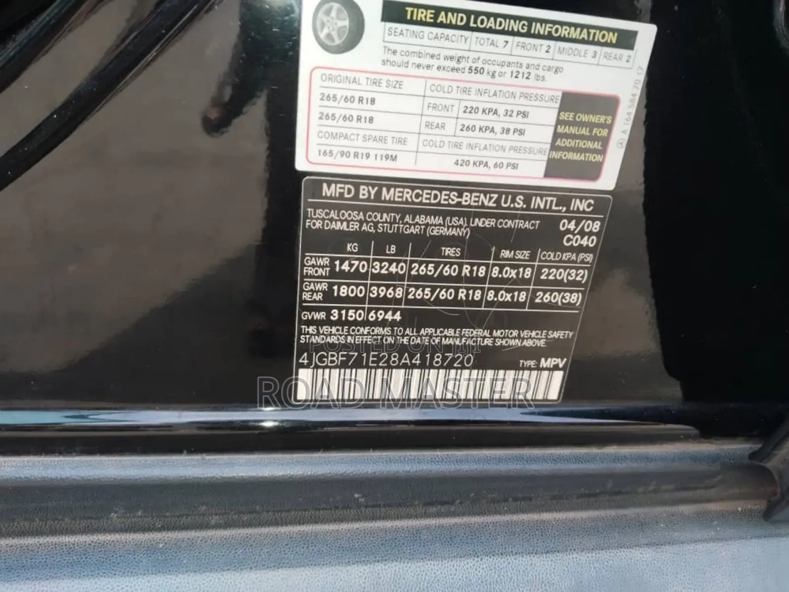 Mercedes-Benz GL-Class 2008 Black
