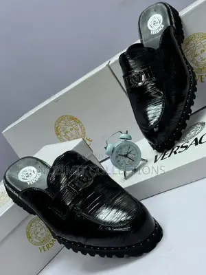 Shiny Leather Thick Soled Louis Vuitton Half Shoe