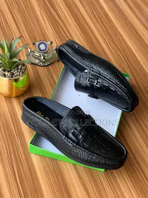 Salvatore Ferragamo Croc Skin Half Shoe