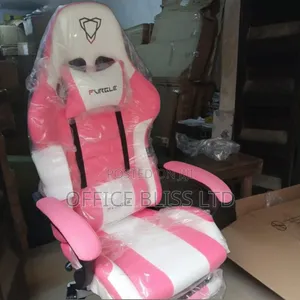 Pink Gaming Chair With Pink Leather Armrest