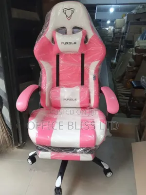 Pink Furgle Pro Series Gaming Chair With Pink Armrest