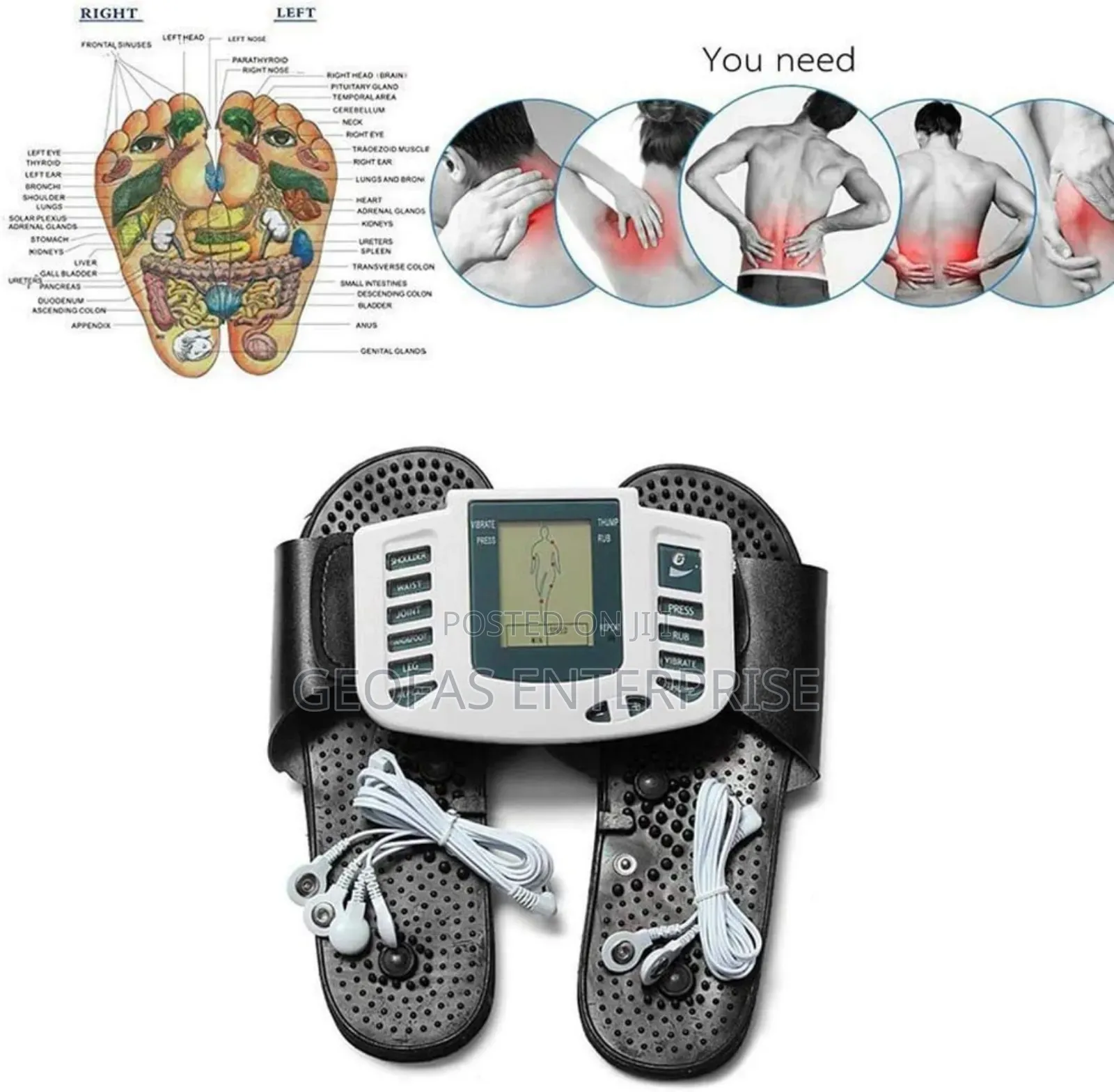 Unisex Eletronic Pulse Massager [Therapy/Stroke/Slimming Machine