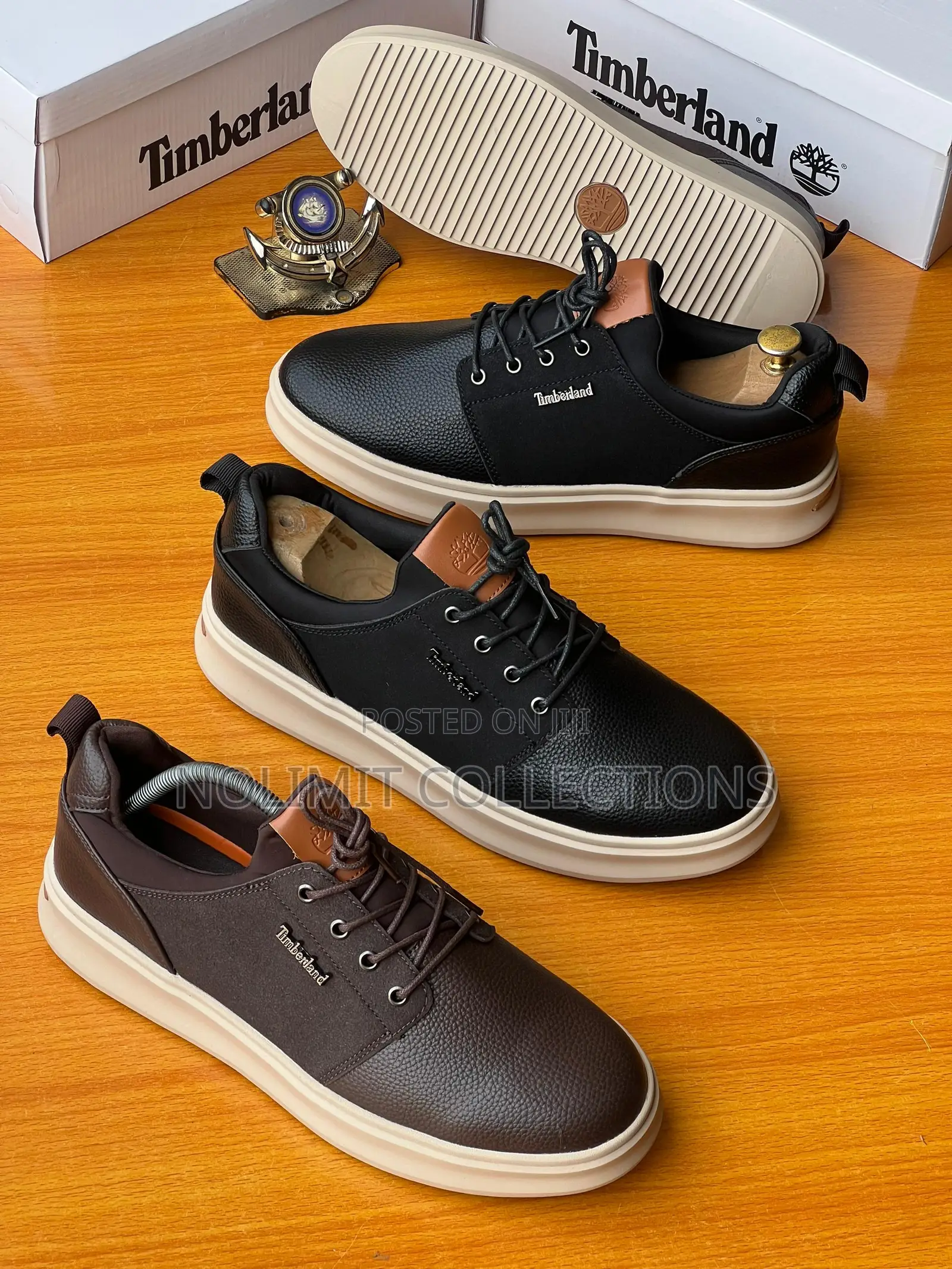Timberland Mixed Material Low Top Sneakers
