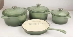 4 Set Enamel Coating Cast Iron Cookware