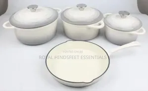 4 Set Enamel Coating Cast Iron Cookware
