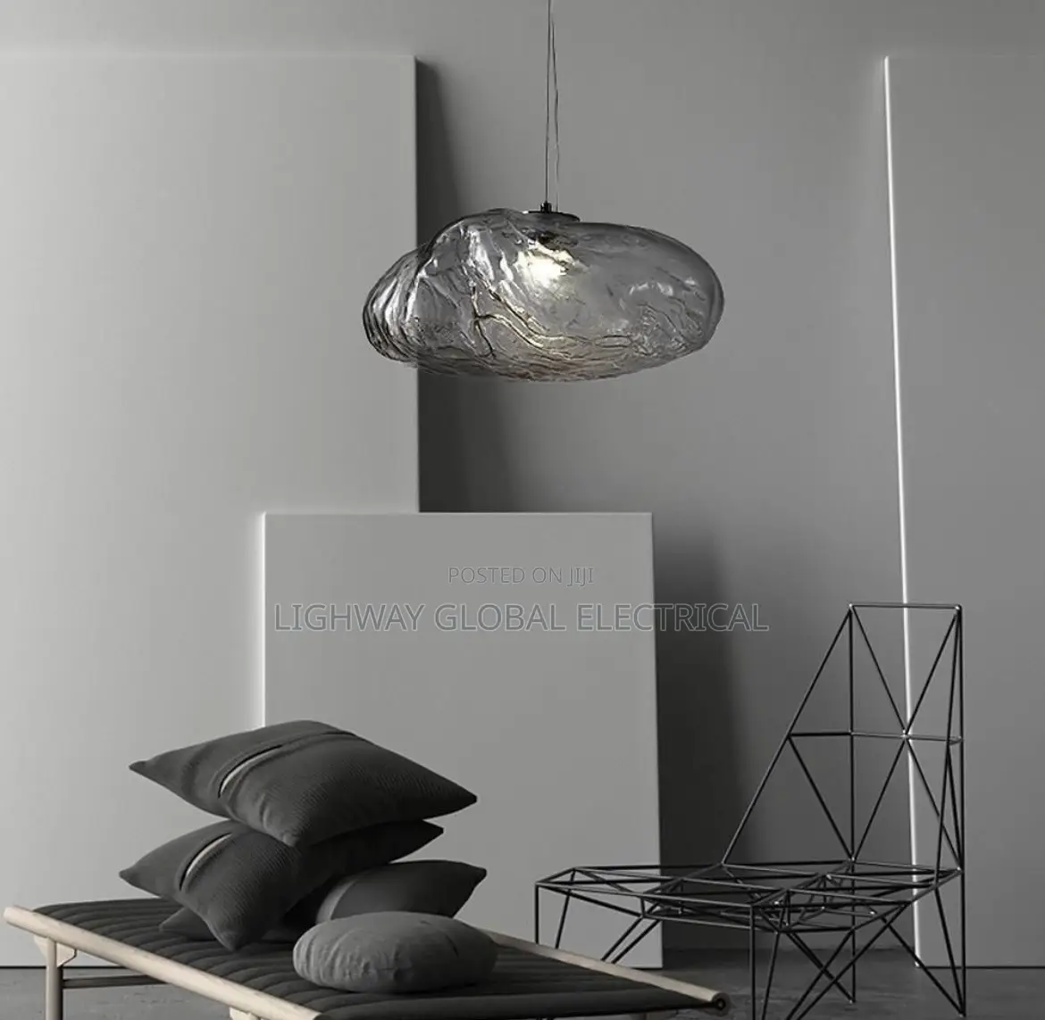 Modern Cloud Design Nordic Gery Glass Drop Light