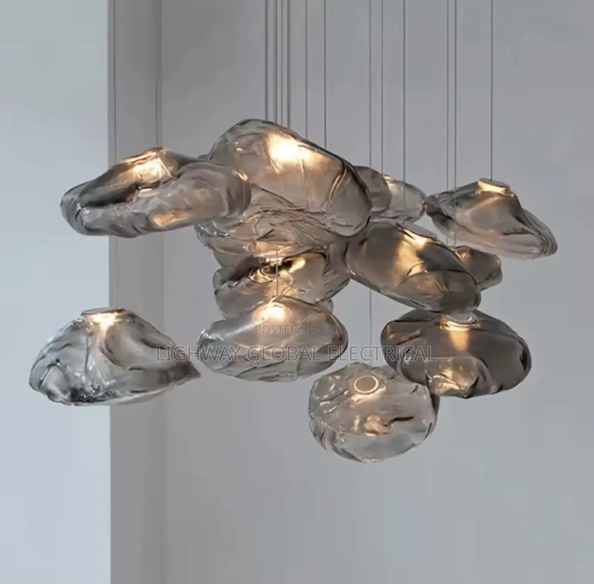 Modern Cloud Design Nordic Gery Glass Drop Light