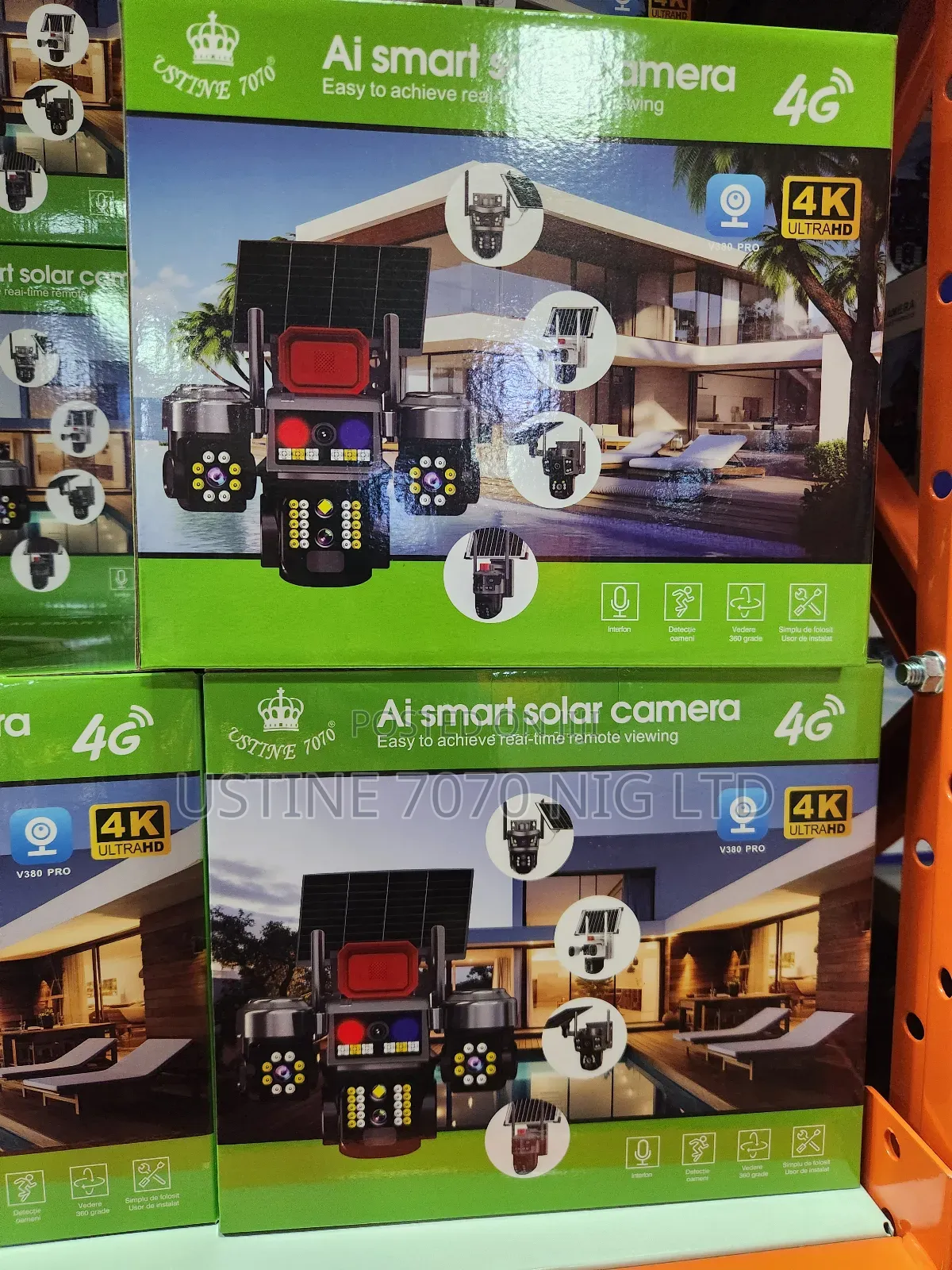 Z53 4g 3 Lens Solar CCTV Camera With Solar Panel (New)