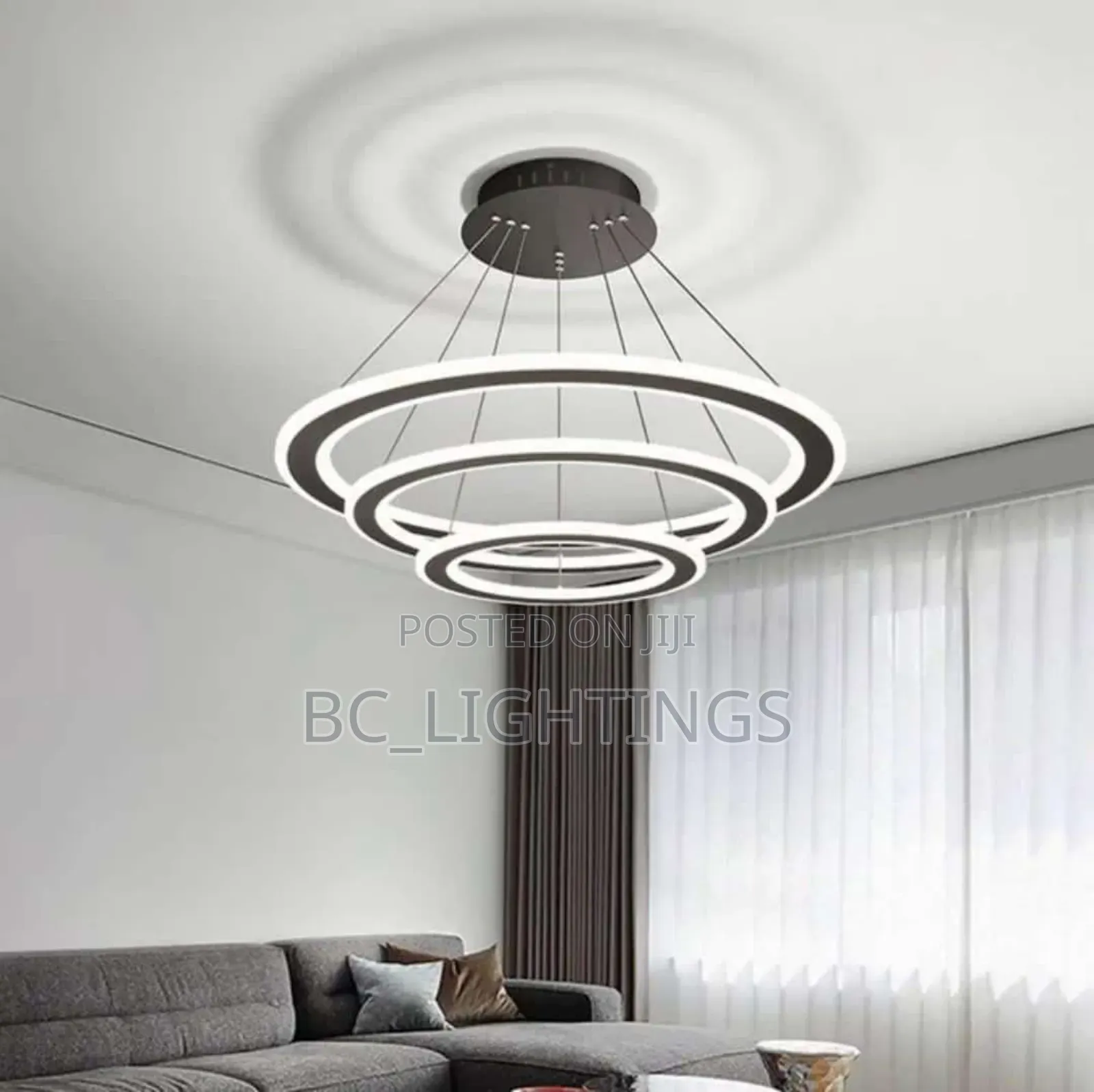 Modern 3 Ring Chandelier Light