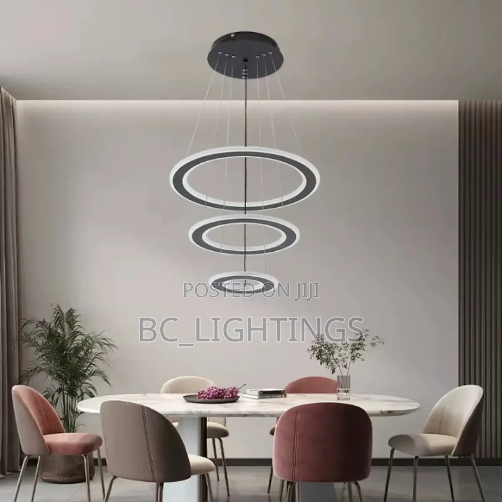 Modern 3 Ring Chandelier Light