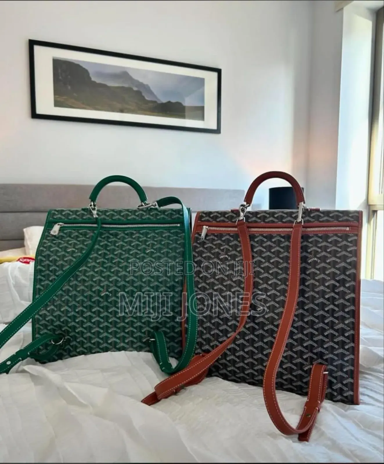 "Goyardine Vibes: Premium Replica Backpack 🎒"