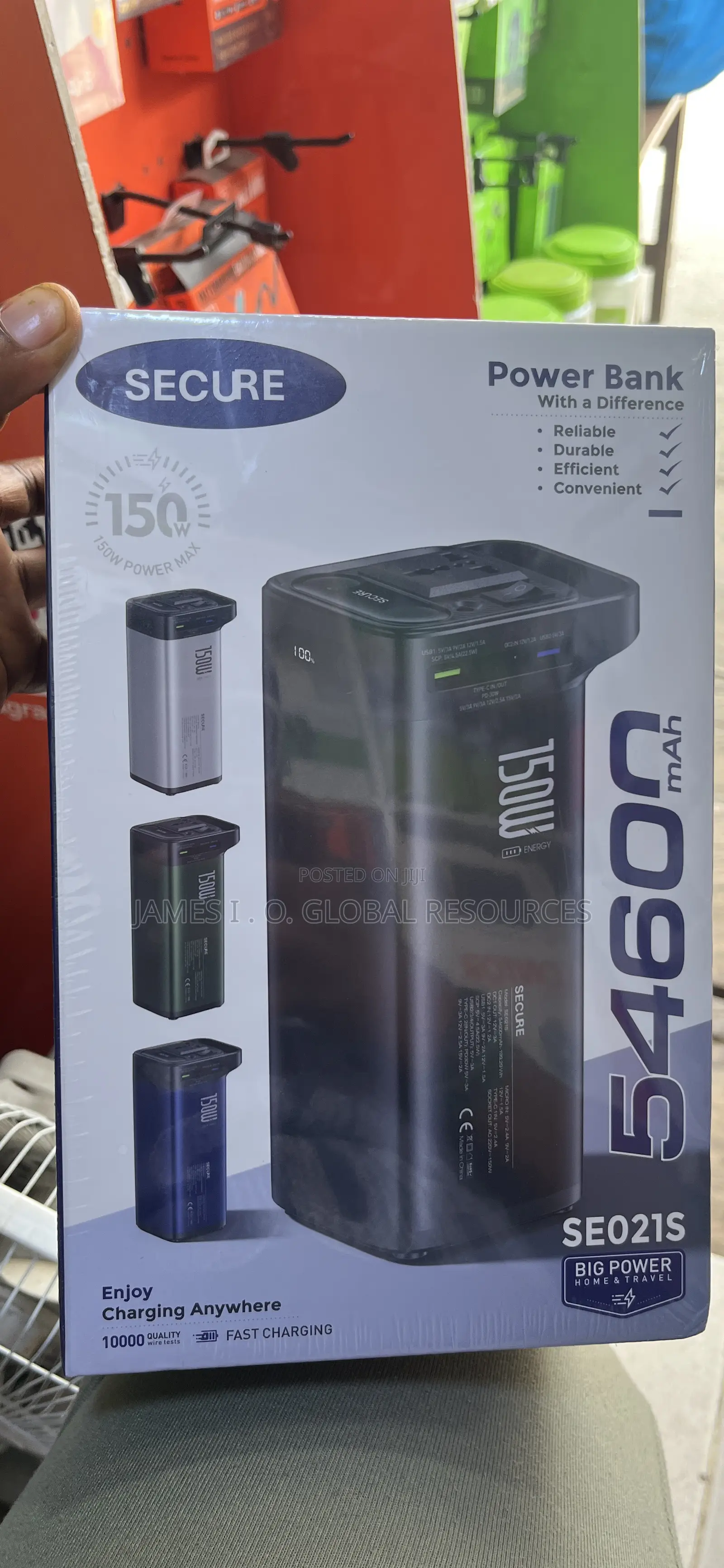 Secure Laptop Power Bank 150 Watts,54600 Mah