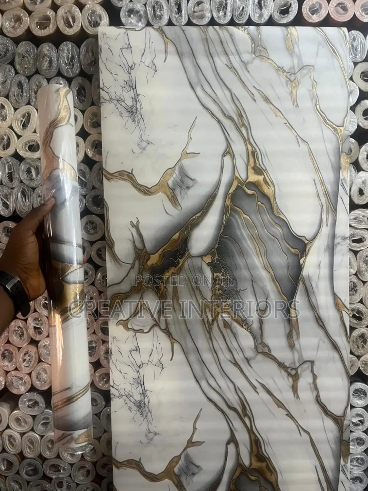 New Design Fluted/Marble Wallpaper