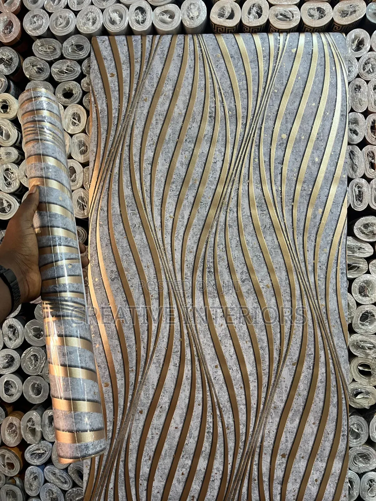 New Design Fluted/Marble Wallpaper