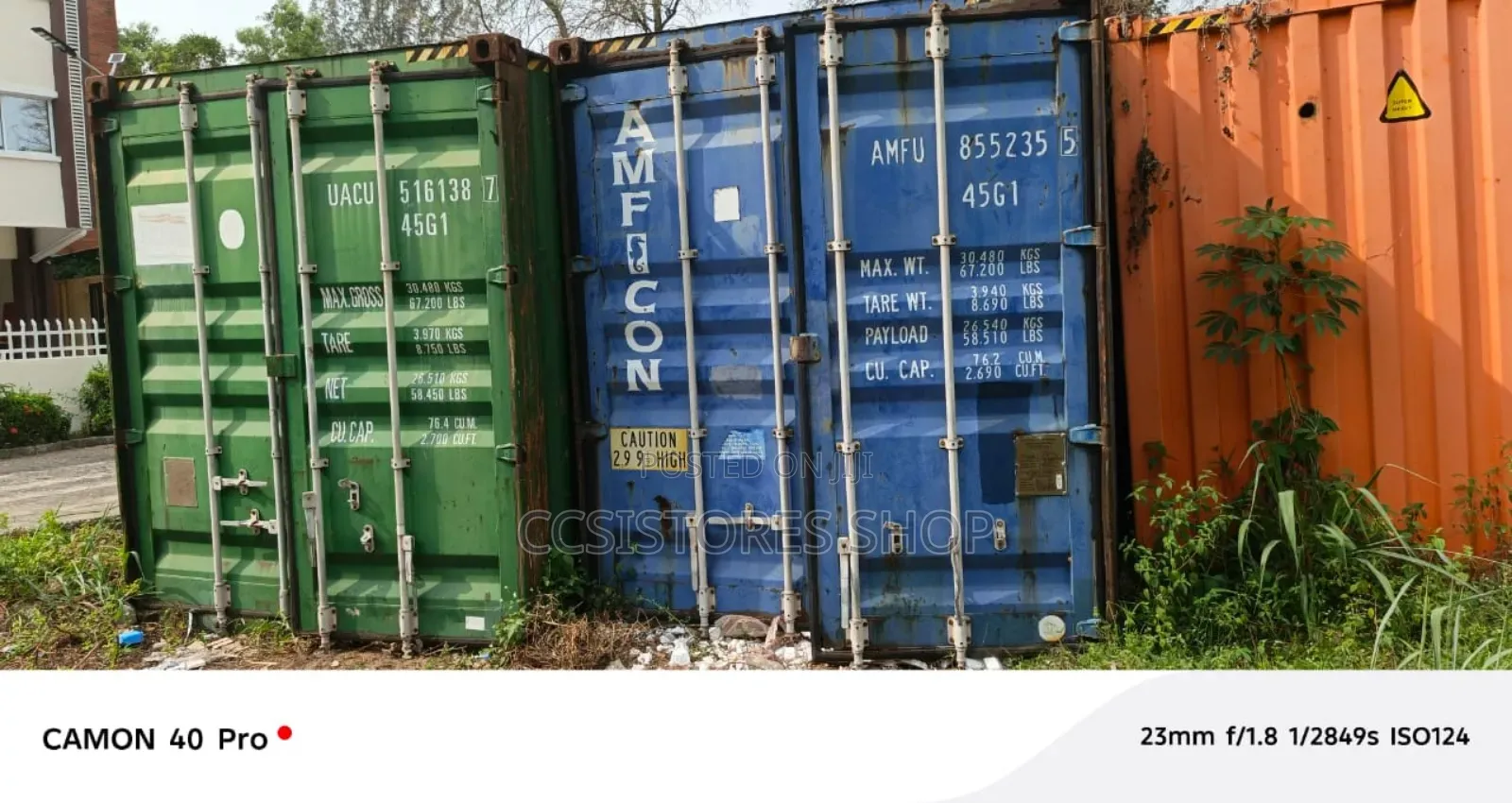 40 Feet Empty Cargo Containers