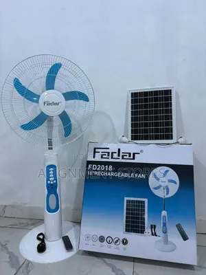18" Solar Rechargeable Fan