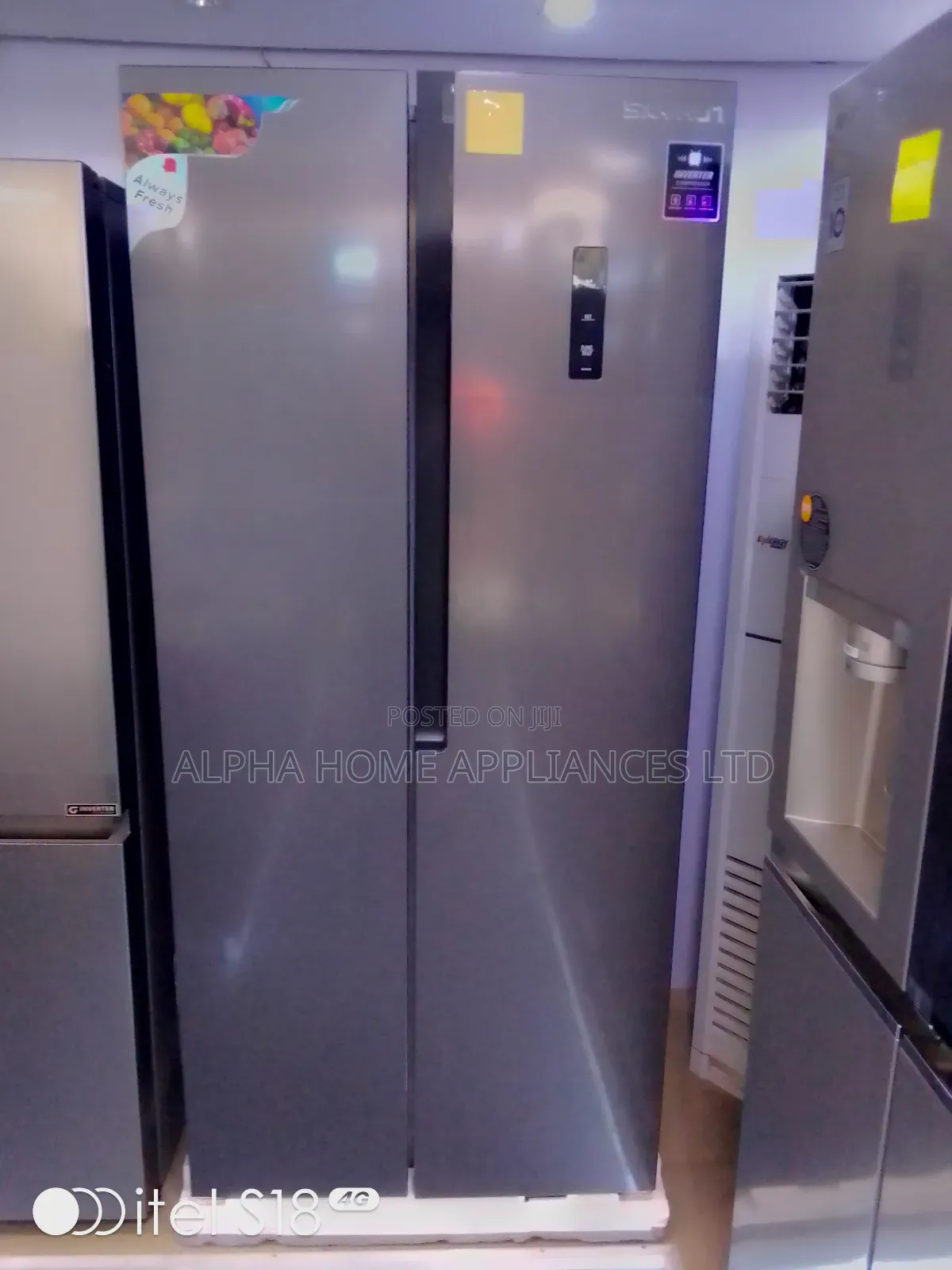 Skyrun Refrigerator Side-by-Side 450l Silver Colour