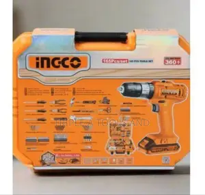 Ingco Complete 165pcs Tool Set + 20v Rechargeable Drill – Built