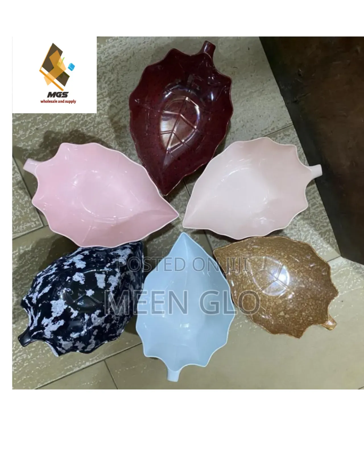 12-Pieces Unbreakable Unique Leaf Shape Bowl