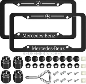 Mercedes Benz Black Plastic License Plate Frame