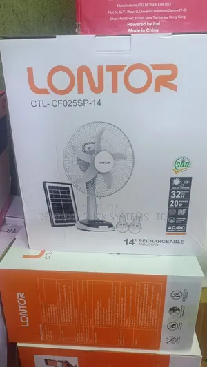 Lontor 14inches Rechargeable Solar Table Fan Cf025sp-14