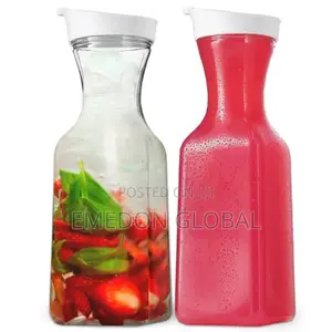 Transparent Square Acrylic Carafe for Juice and Smoothie. 1600ml