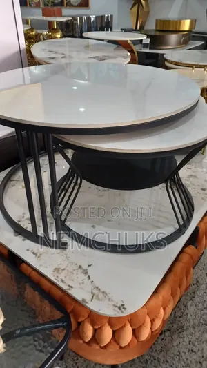 High Quality 2 in 1 Center Table With a Faux Marble Top