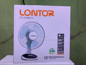 Lontor Rechargeable Table Fan CTL-Cf025-12 12inches