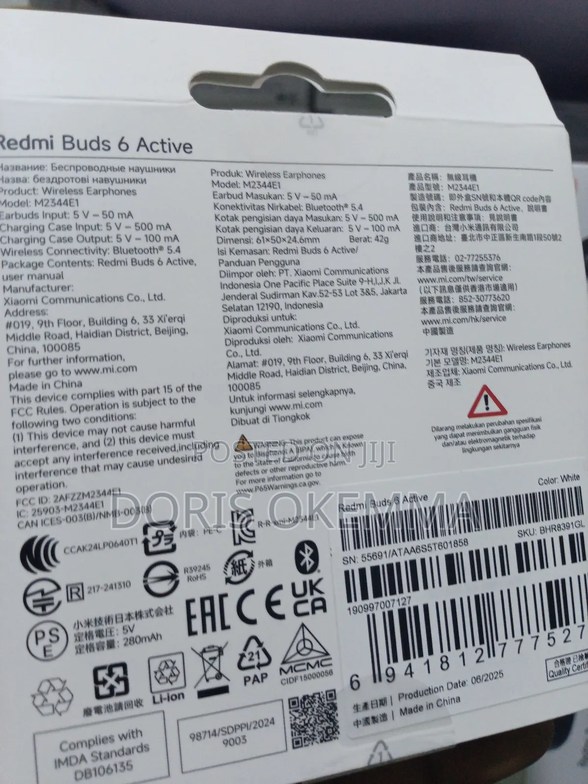 Original Redmi Buds 6 Active - 30h Battery Bluetooth 5.4 (Sealed)
