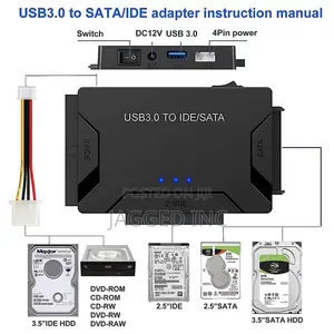 Usb 3.0 to Sata Ide Hard Drive Converter – External Data Transfer