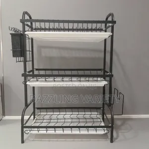 3 Step Black Plate Rack