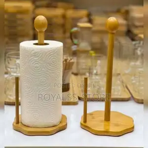 Countertop Wooden Paper Towel Holder Stand