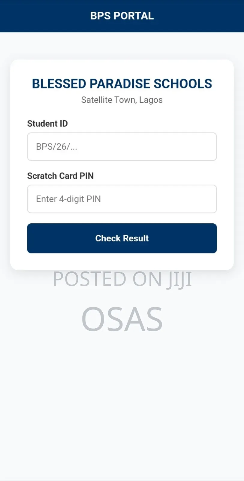 School Result Portal Automated CBT Software