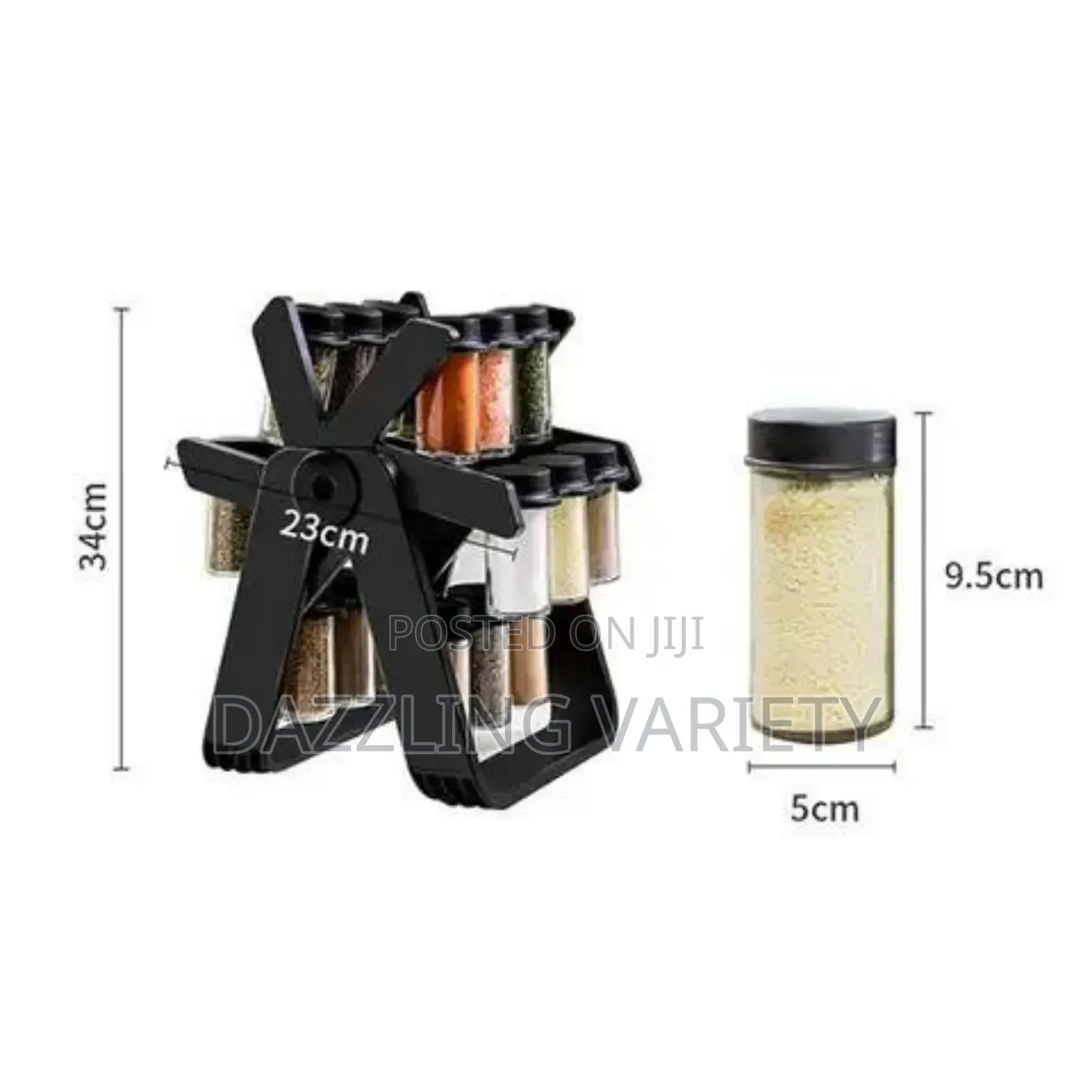 18pcs Jar Rotating Spice Rack
