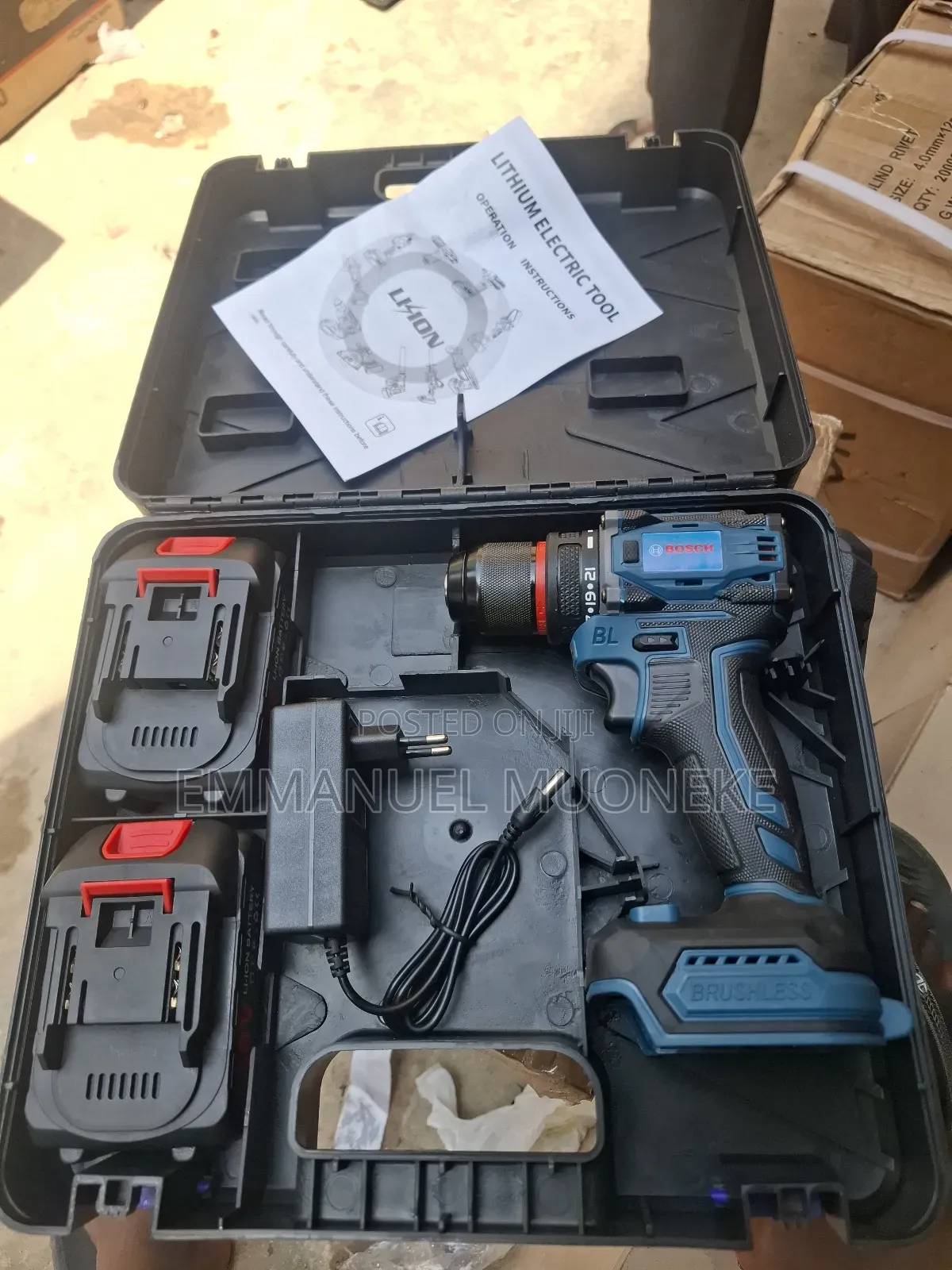 Bosch Cordless Drill With 2 Battery
