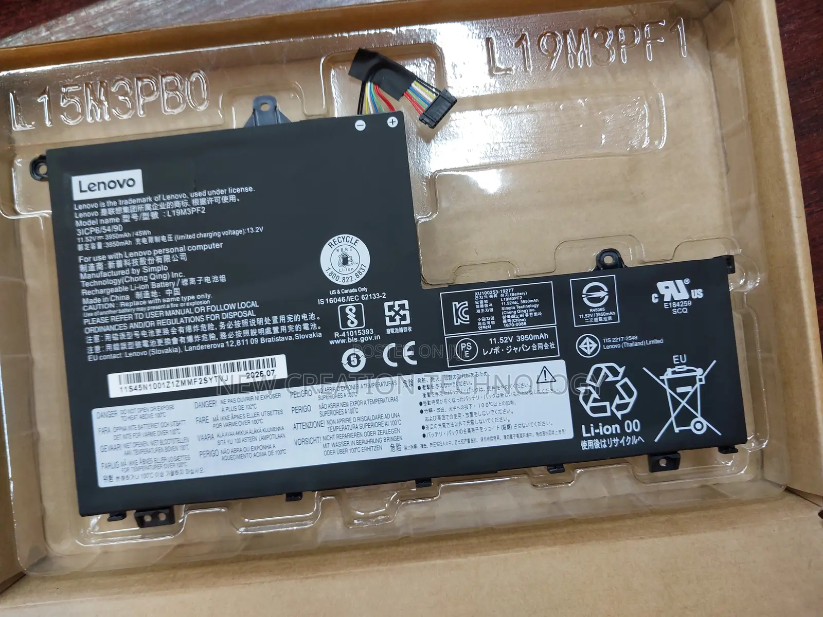 Lenovo L19m3pf2 Laptop Battery