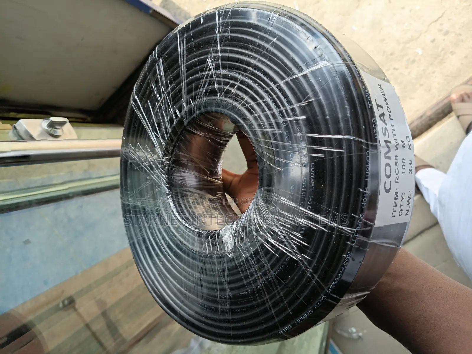 Commsat 100m Rg59 Coaxial Cable With Power