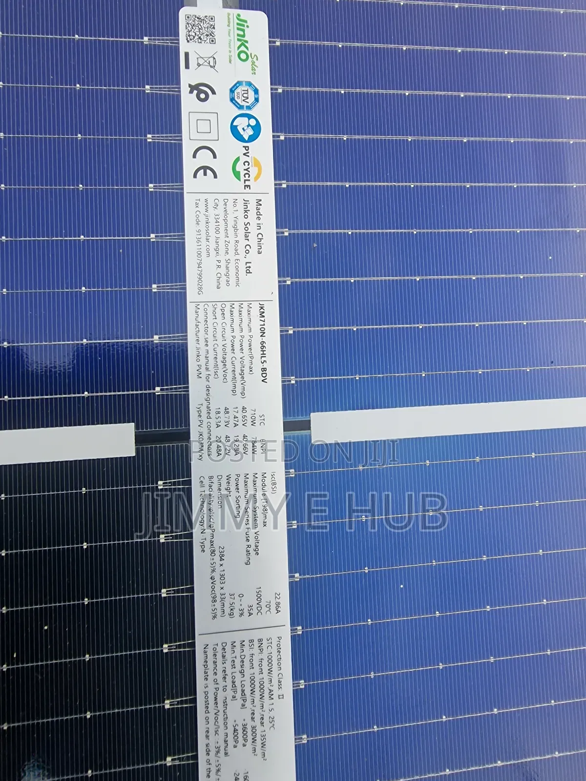 Jinko Bificial Solar Panel 710w