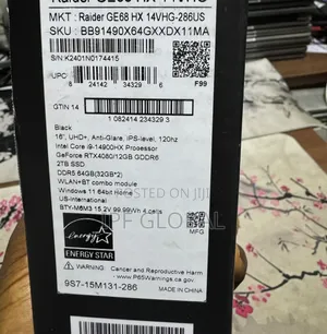 New Laptop MSI Raider GE68HX 13VI-202US 64GB Intel Core i9 SSD 2T