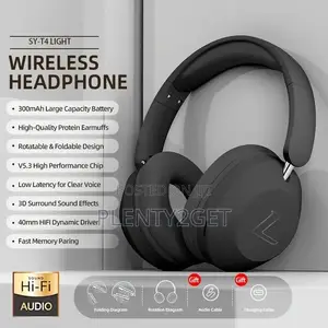 Wireless Headset With Pressure Relief Design, Built-in Microphone
