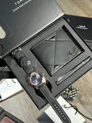 Quality Leather Men Wristwatch Set
