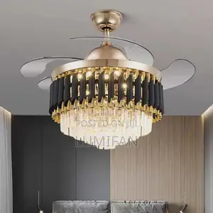 Bluetooth Retractable Fan Light + Remote Control - 72w - 48 Inch