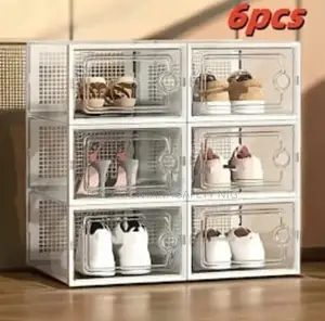 6pcs Stackable Shoe Storage Box