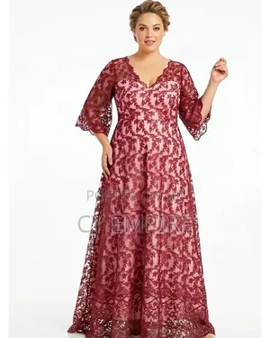 Maroon Rose Gown