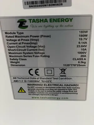180w Mono Crystalline Solar Panel