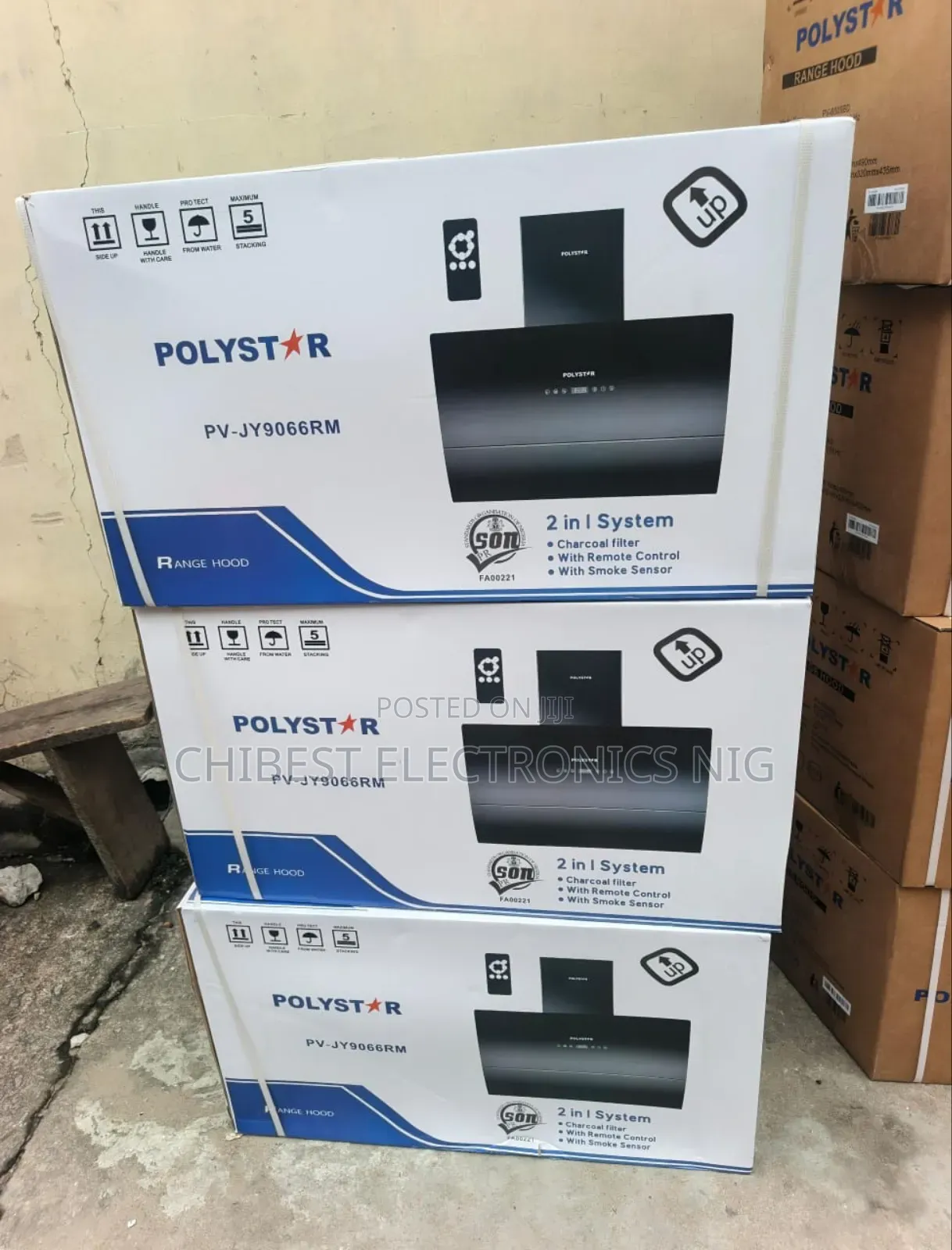 Original Polystar Premium Quality Automatic Remote Heat Extractor 90cm